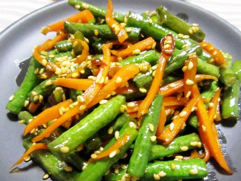 簡単☆ささげのきんぴら